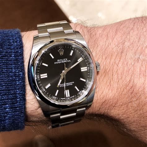 rolex oyster perpetual 36mm black 2018